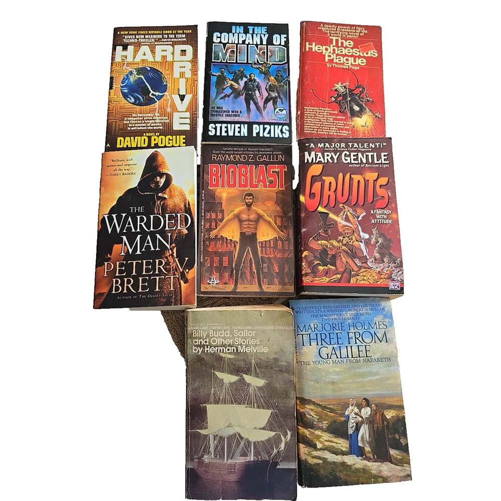 Lot of 8 Mixed Authors Christian Nautical Fantasy Science Fiction Paperback Book